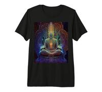 Colorful Psychedelic Ornate Spiritual Buddha Meditation Premium T-Shirt