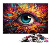Colorful Psychedelic Phoenix Eyes Puzzles 1000 Pieces for Adults Difficult Puzzles for Adults Challenging Brain Teaser - Relaxing Toy for Teenagers 50x75CM/19.68x29.52inch