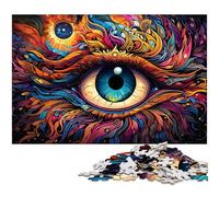 Colorful Psychedelic Phoenix Eyes Puzzles 1000 Pieces for Adults Jigsaw Puzzles for Adults Brain Challenge Gift, Educational Activity for Teenagers 26X38CM/10.23x14.96inch