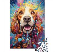 Colorful Psychedelic Poodle Painting Jigsaw Puzzles for Adults 500 Puzzles for Adults 500 Pieces Puzzle 500 Pieces Jigsaw Puzzles for Gifts 500pcs (52x38cm)