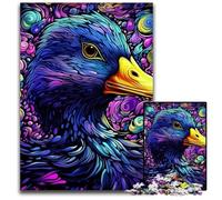 Colorful Purple Duck 1000 Pieces Puzzle Gifts Impossible Jigsaw Puzzles for Adults Challenging Brain Teaser for Teenagers, Family Fun Interactive Game 26X38CM/10.23x14.96inch