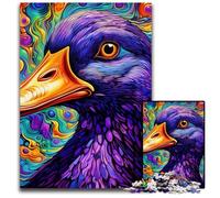 Colorful Purple Duck Jigsaw Puzzles for Adults 1000 Piece Jigsaw Puzzles for Adults for Family And Friends, Suitable for Ages 14+ 50x75CM/19.68x29.52inch