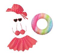 Colorful PVC Geese Swim Attire With Detachable Floats Hawaiian-Themed Pool Party Decorations For Garden Parties Waterproof Geese Celebration Costume
