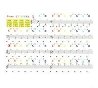 Colorful PVC Keyboard Stickers 61 Keys Removable
