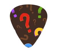 Colorful Question Mark,12 Pcs Guitar Pick,3 Different Thickness Plectrums for Acoustic Guitar Bass Ukulele (0.46mm 0.96mm 0.71mm)