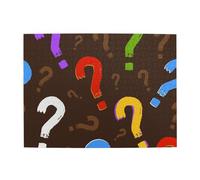 Colorful Question Mark Adults 500 Pieces Puzzles-Jigsaw Wooden Puzzle for Adults Elderly