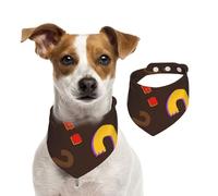 Colorful Question Mark,Dog Bandanas Cotton Pet Scarf Adjustable Bibs for Pet,M