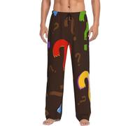 Colorful Question Mark Pajamas Pant Soft Bottoms Comfy Sleep Pants Casual Lounge with Pockets