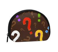 Colorful Question Mark, Wallet Women's Shell Storage Bag Small Coin Purse Shell Change Pouch