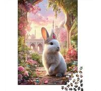 Colorful Rabbit 1000 Pieces Wooden Jigsaw Puzzle for Adults Fun Toy Intellectual Game Home Decoration Education Game Stress Relief Toy Relaxation And Intelligence 1000pcs (75x50cm)