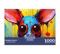 Colorful Rabbit Art Durable Material Easy to Assemble Pieces, Perfect for Relaxing, Unwinding And Enjoying Quiet Moments 38x26cm/1000pcs