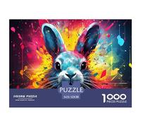 Colorful Rabbit Art Secure Fitting Pieces Choice for Birthdays, Anniversaries And Special Occasions 52x38cm/1000pcs