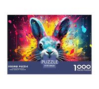 Colorful Rabbit Art Sturdy Paper Pieces Ideal for Training Logical Thinking, Memory And Concentration in Free Time 38x26cm/1000pcs