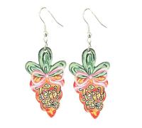 Colorful Rabbit Bunny Earrings for Easter Cute Bow Cross Carrot Happy Easter Rabbit Drop Earrings for Women Festive Spring Holiday Accessory, Zinc, No Gemstone