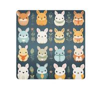 Colorful Rabbit Camera Wrap Cloth, Squares Magic Self-Adhesive Cloth for Lens Camera Anti-Scratch Lens Protector Makeup Wrap Cloth Bag 21.7" x 21.7"