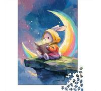 Colorful Rabbit Wooden Jigsaw Puzzles Adults Fun 1000 Pieces Education Game Decoration Stress Relief Toy Intellectual Game Relaxation And Intelligence 1000pcs (75x50cm)