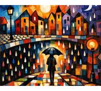 Colorful Rain 4000 Piece Jigsaw Puzzles for Adults, Colourful, Challenging & Brainteasing Adult puzzles 4000 Pieces City, Fun jigsaws for The Whole Family 56x34 inch