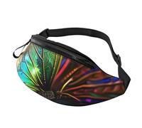 Colorful Rainbow Butterfly Printed Fanny Pack for Men Women Crossbody Waist Bag Pack Bum Bag with Adjustable Strap for Hiking Running Travel Cycling