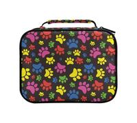 Colorful Rainbow Cat Paw Print Colored Pencil Bag Large Capacity Pencil Case for Colouring Pencils Pen Bag Marker Organizer