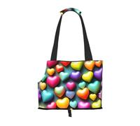 colorful Rainbow Hearts print Puppy Carrier Dog Walking Bags Pets Dogs Carrier Bags for small Dogs and Cat and Rabbit