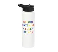 Colorful Rainbow LGBTQ+ Pride Statement for Equality Stainless Steel Insulated Water Bottle