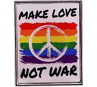 Colorful Rainbow Make Love Not War Brooch Peace Badge Lgbt Lapel Pin Accessory Jewelry Jacket Lapel Metal Pins Brooches Badges Accessories