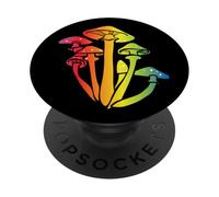 Colorful Rainbow Mushrooms Psychedelic Mycology Nature Vibe PopSockets Adhesive PopGrip