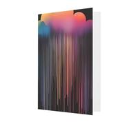 Colorful Rainbow Rain Blank Greeting Card, 4x6 Inches, &Holiday Greeting Card, Suitable For All Occasions.
