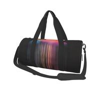 Colorful rainbow rain Canvas travel bag, large capacity, can be carried on the shoulder