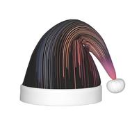 Colorful rainbow rain Christmas Hat - Classic Santa Xmas & New Year Party Headwear - Perfect for Holiday Celebrations, Halloween