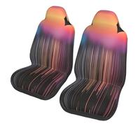 Colorful Rainbow Rain Front Car Seat Covers, Suitable For Most Cars, Vans, #Trucks, And Suvs. Washable. Comes In A 2-Piece Set.