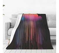 Colorful Rainbow rain Print Ultra-Soft Micro Fleece Blanket Warm All Season Sofa Travel Throw for Office for Kids Adults Nap