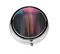 Colorful Rainbow rain Round Pill Box Portable Medicine Box That can be stored in a Pocket or Handbag