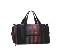 Colorful Rainbow Rain Sports Duffel Bag with Shoe Compartment-Lightweight Gym Weekender for Men Women, Waterproof Travel Tote with Wet Pocket