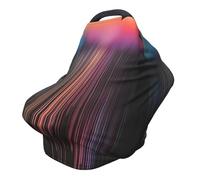 Colorful rainbow rain Versatile full-print Stroller Chair Cover/Nursing Cover, specially designed for your baby