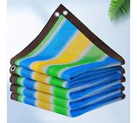 Colorful Rainbow Shade Cloth, Green Blocking Mesh Tarp with Grommets, Plants Garden Shade Net Cover, Sunblock Sails, Netting Canopy Awning, Outdoor Sun Protection(6X9m/20'x30')