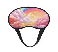 Colorful Rainbow Sleep Mask for Side Sleepers: Blackout Eye Masks for Sleeping - Soft Breathable Soft Eye Shade Cover for Travel - Adjustable Night Blindfold for Men Women Gifts