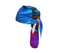 Colorful Rainbow Spiral Print Helmet Cap Quick Dry Cycling Skull Wrap Breathable Polyester Adjustable Adult Summer Beanie