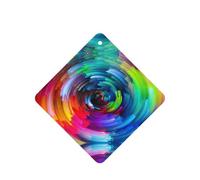 Colorful Rainbow Spiral Printing Fashion Car Air Freshener Cards 10 Pcs Car Scented Hanging Sheets