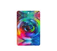 Colorful Rainbow Spiral Printing Fashion Car Air Freshener Cards 10 Pcs Car Scented Hanging Sheets