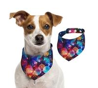 Colorful Rainbow Stars Dog Bandanas,Summer Bandanas for Dogs Washable Adjustable Dog Triangle Scarf Bibs Cute Pet Bibs for Medium Large Dogs Puppy and Cats Medium