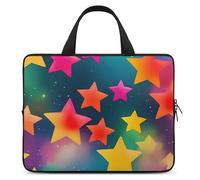 Colorful Rainbow Stars Laptop Bag Durable Laptop Sleeve Water-Resistant Notebook Bag for Computer Or Tablet