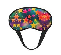 Colorful Rainbow Stars Print Blackout Sleep Mask - Side Sleeper Eye Cover, Soft Comfort, Perfect for Travel, Meditation
