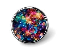 Colorful Rainbow Stars Round Badge Cute Brooch Hats Jackets Decor Personalized Lapel Pin Clothing Jewelry Accessories for Wedding Party Gift