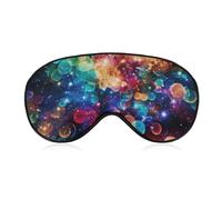 Colorful Rainbow Stars Sleep Mask for Women Men Side Sleeper Eye Cover with Adjustable Strap Soft Breathable Blackout Mask Slip-Free Deep Sleeping Travel Essentials