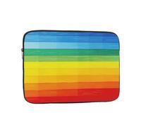 Colorful Rainbow Stripe Printed Laptop Sleeve Protective Case 13 Inch For Ultimate Protection - Tablet Briefcase Bag