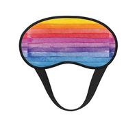 Colorful Rainbow Stripe Sleep Mask, Eye Mask, Light-Blackout Design Ultra Soft & Comfortable for Men, Women