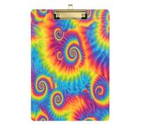 Colorful Rainbow Tie-dye clipboard Nursing Edition Standard Hole for First Year Teacher Must Haves Tabla para escribir con Clip Size 9 x 12