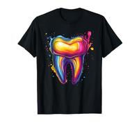 Colorful Rainbow Tooth Splash for Dentist Hygienist T-Shirt