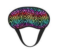 Colorful Rainbow Zebra Sleep Mask for Side Sleeper, Eye Mask Sleeping for Women Men,for Sleeping with Elastic Band